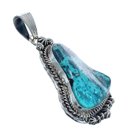 Turquoise Sterling Silver Navajo Pendant AX128803